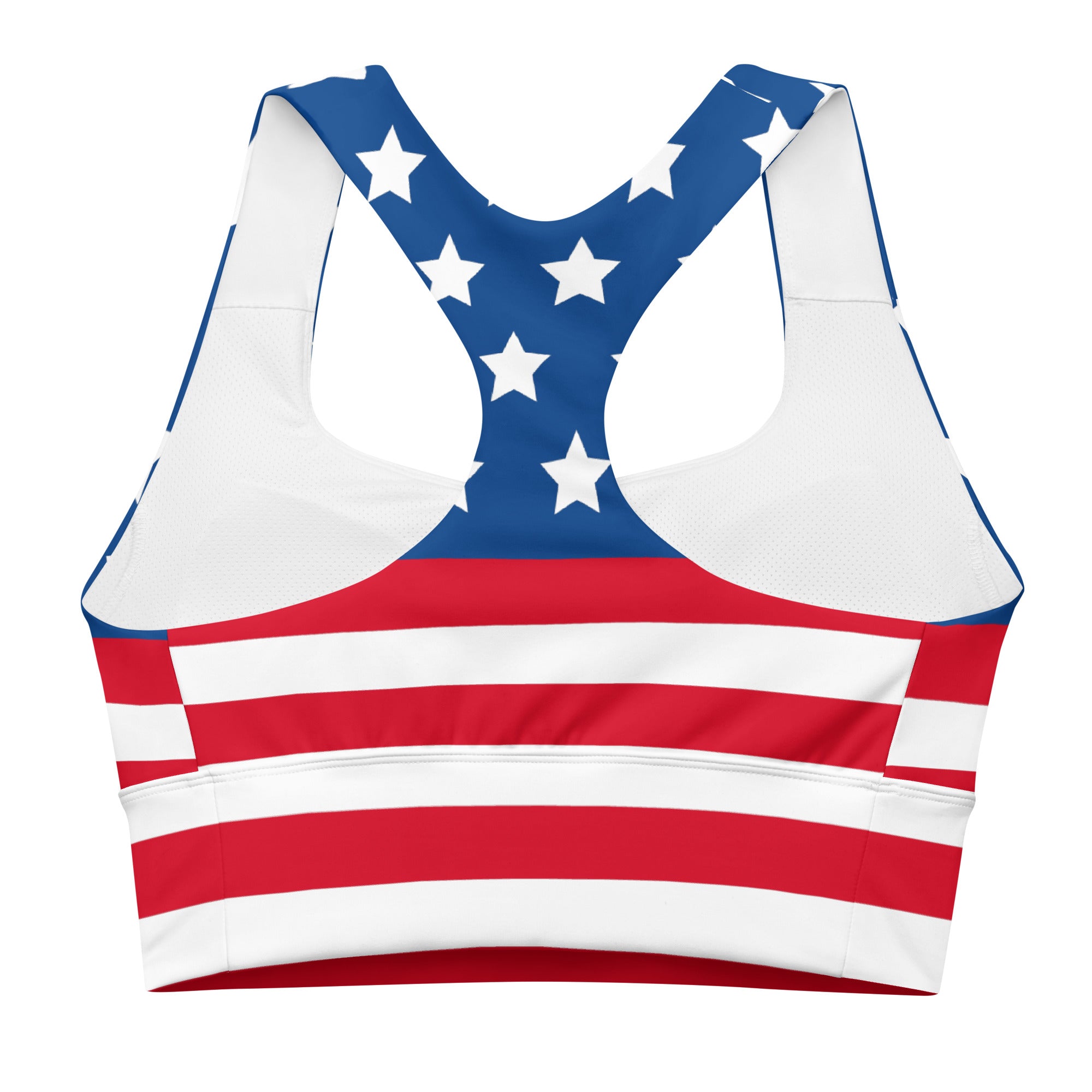Patriotic Longline Sports Bra